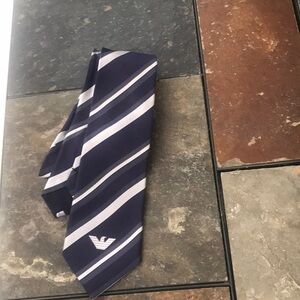 Armani Junior navy grey and‎ white striped tie used once